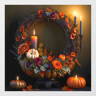 Thanksgiving Wreath Window Cling
