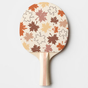 Thanksgivings maple leaf autumn natural design ping pong paddle