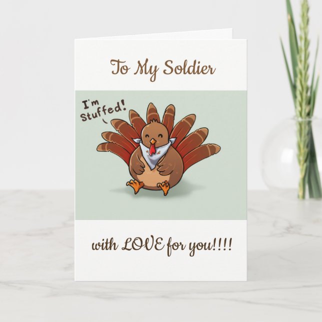 **THANKSGIVNG** TO MY **SOLDIER** WITH LOVE HOLIDAY CARD (Front)