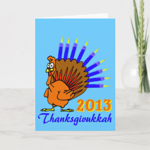 Thanksgivukkah 2013 Menurkey Greeting Cards