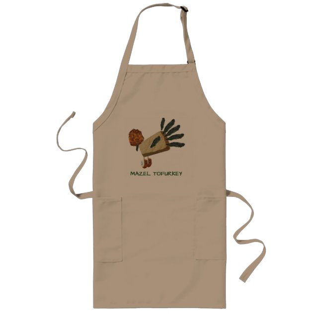 Thanksgivukkah Apron: Mazel Tofurkey Long Apron (Front)