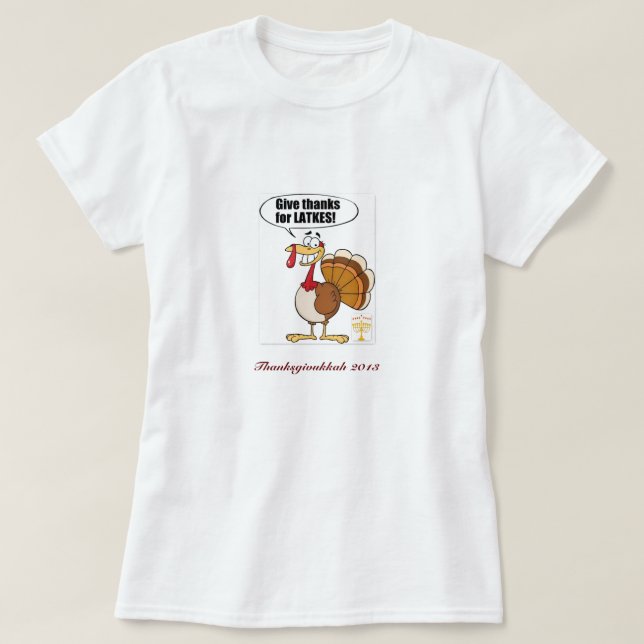 Thanksgivukkah Thanksgiving Hannukah T-shirt Tee (Design Front)