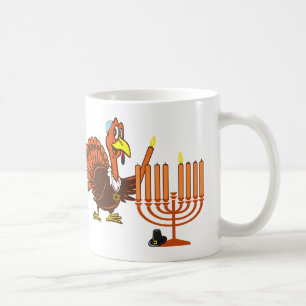 Thanksgivukkah Turkey Lighting Menorah Coffee Mug