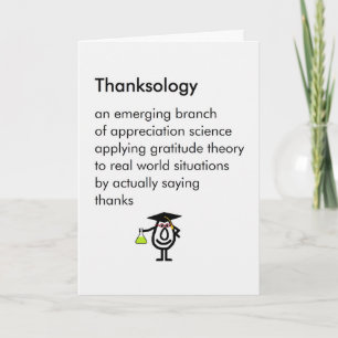 Thanksology - funny graduation gift thank you poem