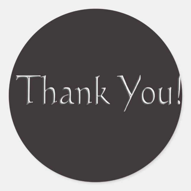 thankyou classic round sticker (Front)