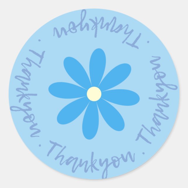 Thankyou With Flower Sticker (Front)