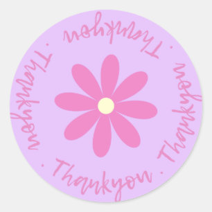 Thankyou With Flower Sticker