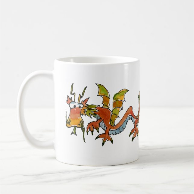 Thar Be Dragons Coffee Mug (Left)