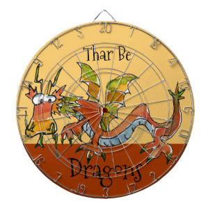 Thar Be Dragons Dartboard