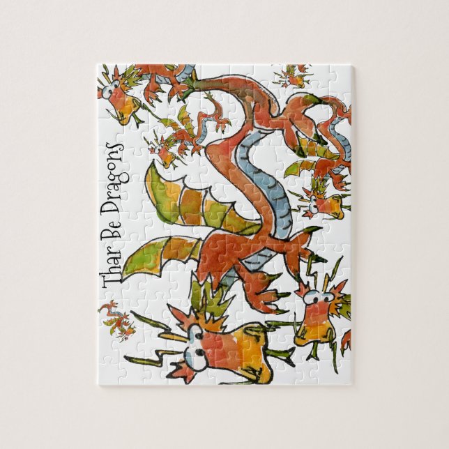 Thar Be Dragons Jigsaw Puzzle (Vertical)