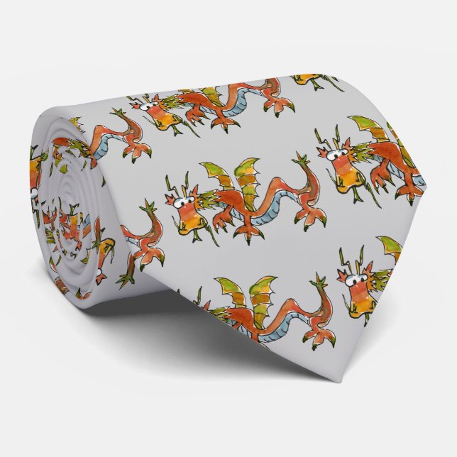 Thar Be Dragons Tie (Rolled)