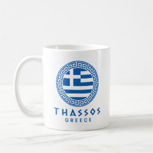Thassos And Flag Of Greece Coffee Mug