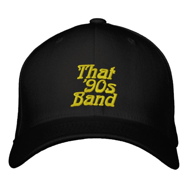 That '90s Band Logo Embroidered Baseball Cap (Front)