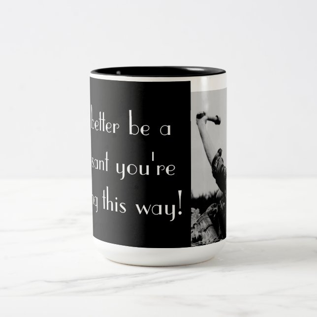 That better be a Croissant... Two-Tone Coffee Mug (Center)