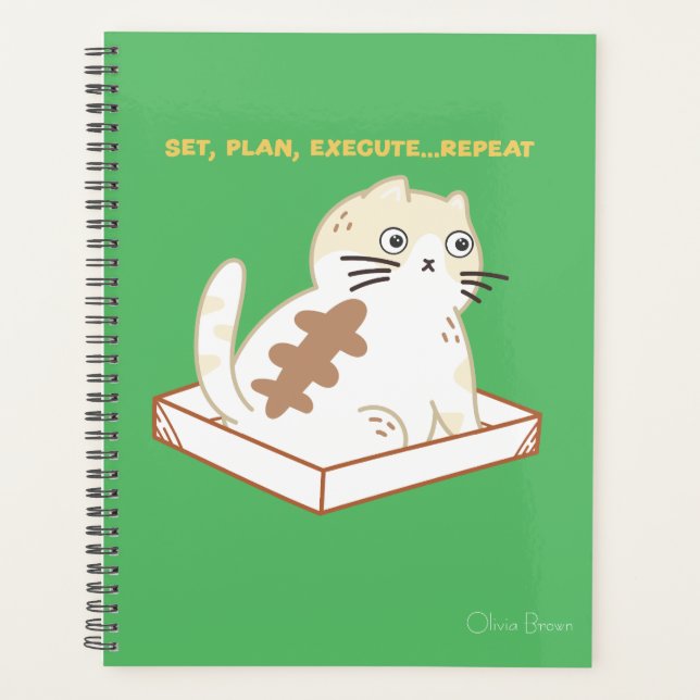 That Cat Life Funny Cat with Name Planner (Front)