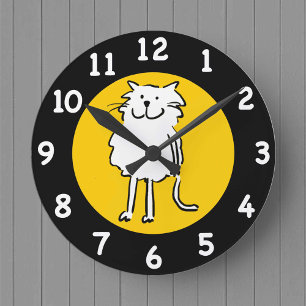 That Cat - smiling Round Clock