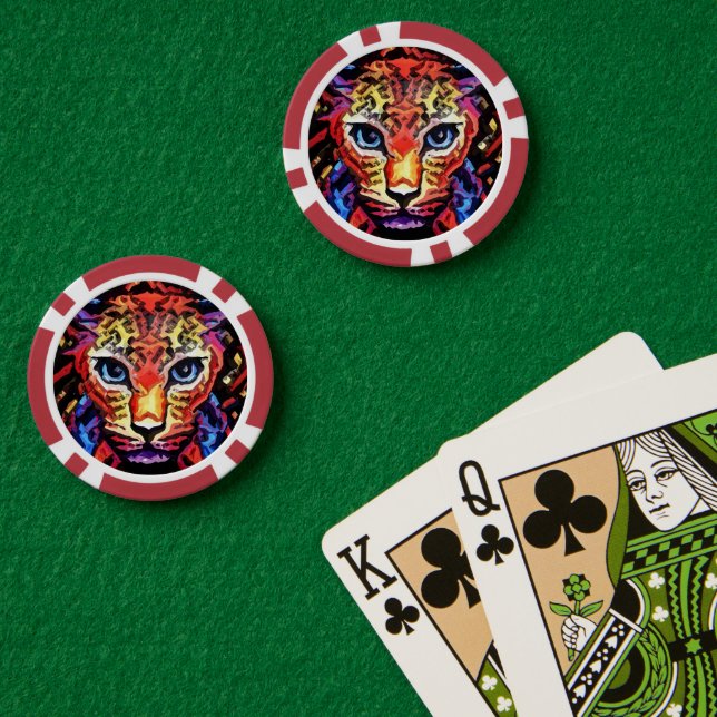 That Colourful Leopard Look  Poker Chips (Poker Table (Double))