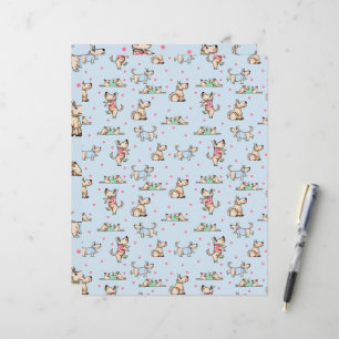 That Dog Life Blue Pattern Scrapbooking Paper