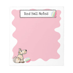 That Dog Life Dog Ball Red Notepad