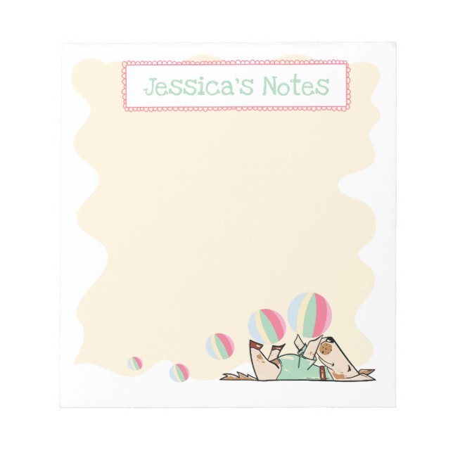 That Dog Life Notes Cute Dog juggling Notepad (Front)