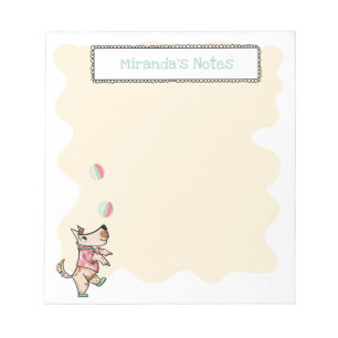 That Dog life Yellow blob Juggling Dog Name Notepad