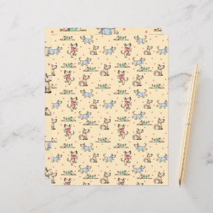 That Dog Life Yellow Pattern Scrapbooking Paper