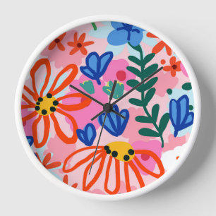 That Floral Summer Kinda Feeling Clock