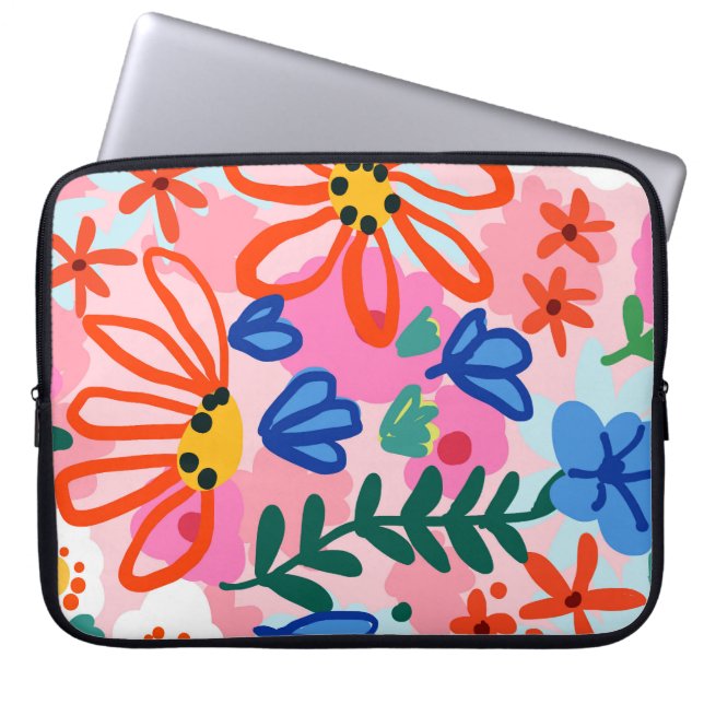 That Floral Summer Kinda Feeling Laptop Sleeve (Front)