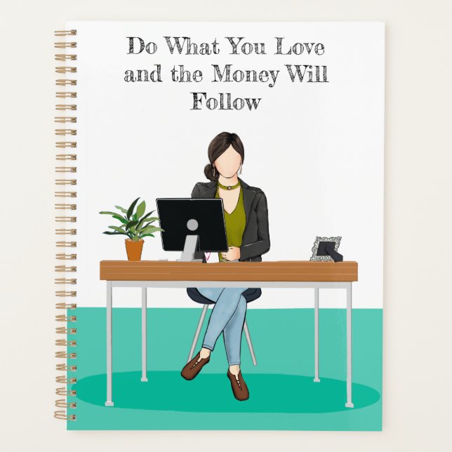 That Girl | Chic White & Teal Everyday Planner (Front)