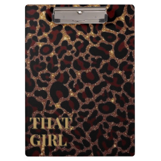 That Girl Leopard Print Clipboard