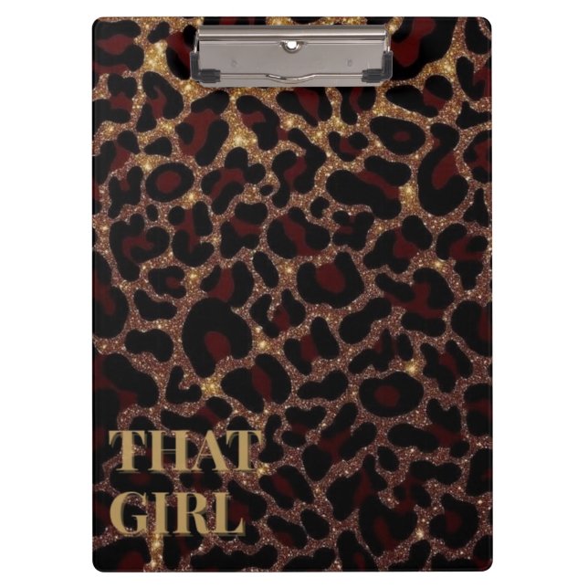 That Girl Leopard Print Clipboard (Front)