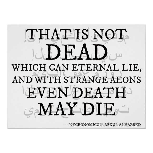 That Is Not Dead – The Necronomicon Verse Poster (Front)