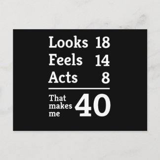 That Makes Me 40 Postcard