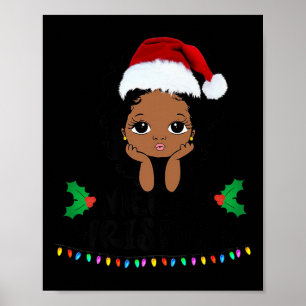 That Melanin Christmas Mrs. Claus Santa Black Peek Poster