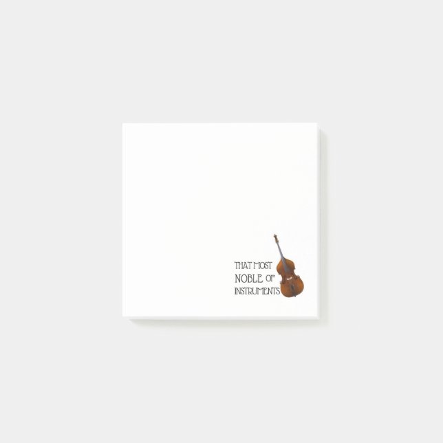 That Most Noble of Instruments - Bass Post-it Notes (Front)