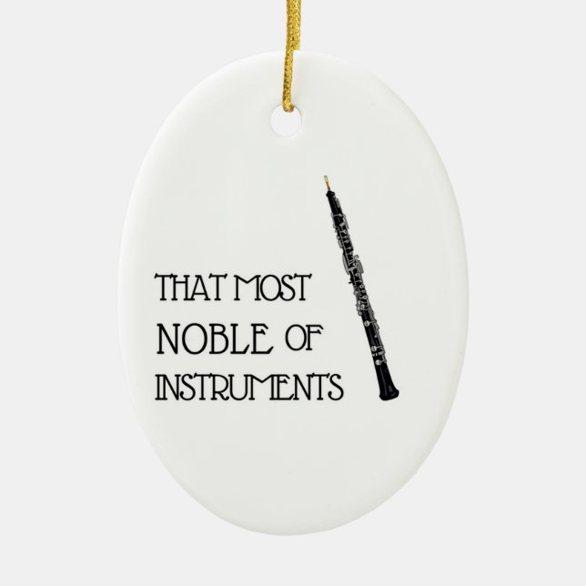That Most Noble of Instruments - Oboe Ornament (Front)