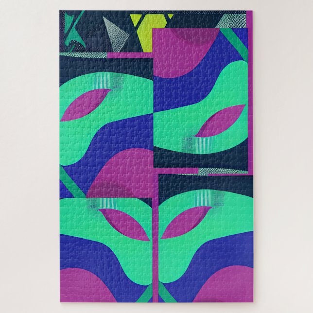 That New Memphis Masquerade Wave Jigsaw Puzzle (Vertical)