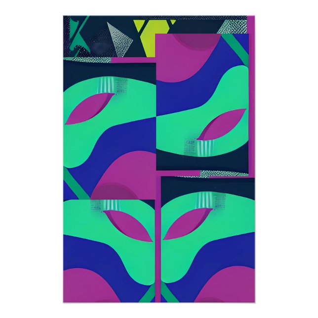 That New Memphis Masquerade Wave Poster (Front)