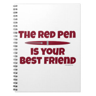 That Red Pen Best Friend Editing Slogan Notebook