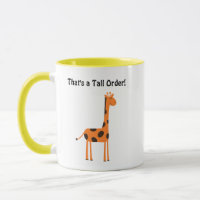 That’s a Tall Order, Funny Orange Giraffe Cartoon