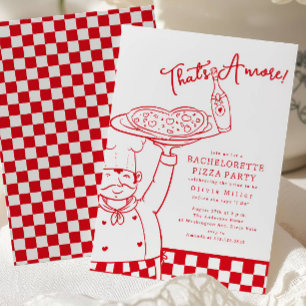 That’s Amore Bachelorette Pizza Invitation