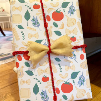 That’s Amore Classic Italian Pasta Shapes & Sauce Wrapping Paper Sheet