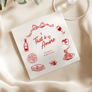 That’s Amore Coquette Italian Bridal Shower Paper Napkin