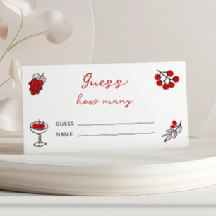 That’s Amore Italian Food Red Guess How Many Enclosure Card