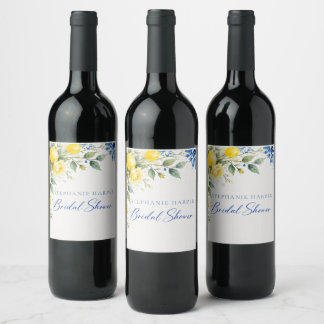 That’s Amore Italian Lemon Bridal Shower  Wine Label
