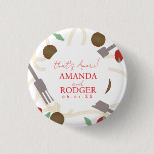 That’s Amore Italian Pasta Wedding 3 Cm Round Badge