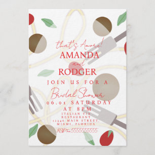 That’s Amore Italian Pasta Wedding Invitation
