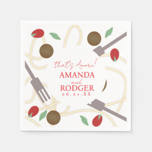 That’s Amore Italian Pasta Wedding Napkin