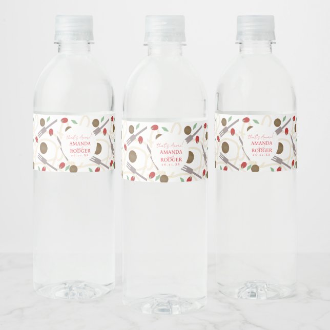 That’s Amore Italian Pasta Wedding Water Bottle Label (Bottles)