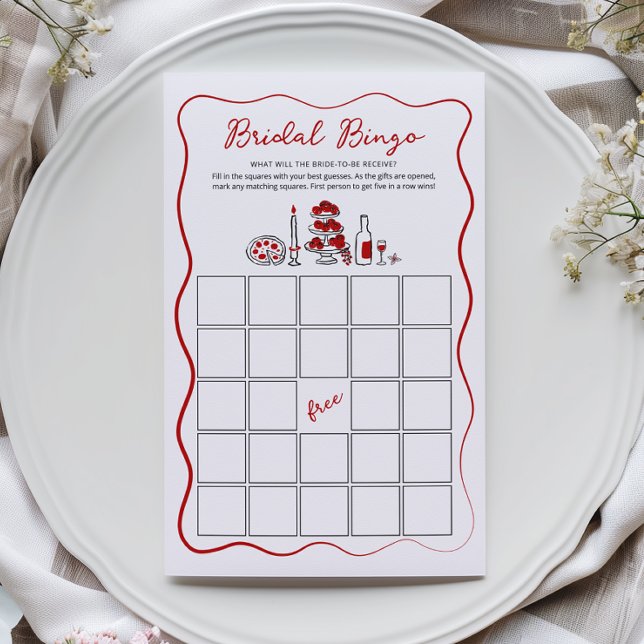 That’s Amore Italian Red Bridal Shower Bingo game (Creator Uploaded)